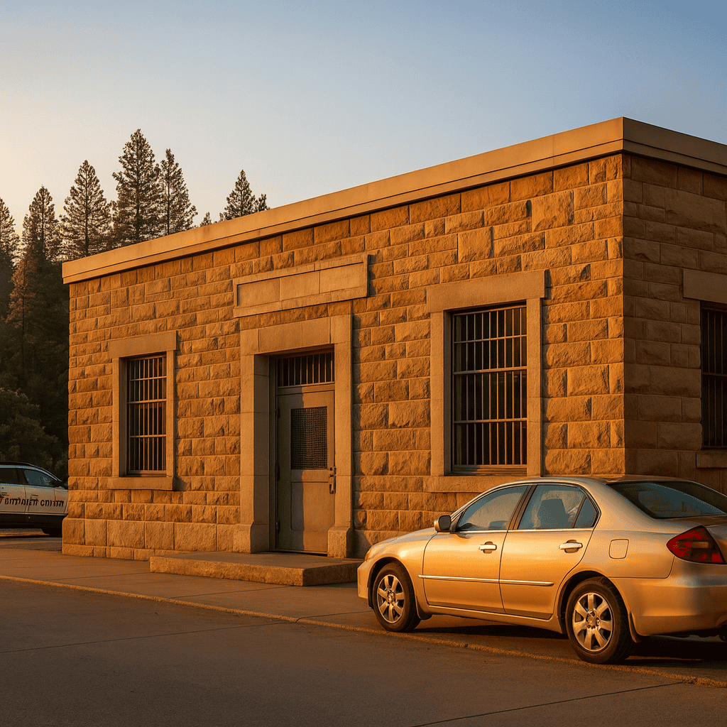 An image of Placerville, CA at dusk.